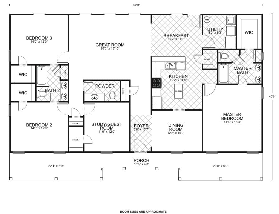 Ponderosa B - Custom Home Floor Plan