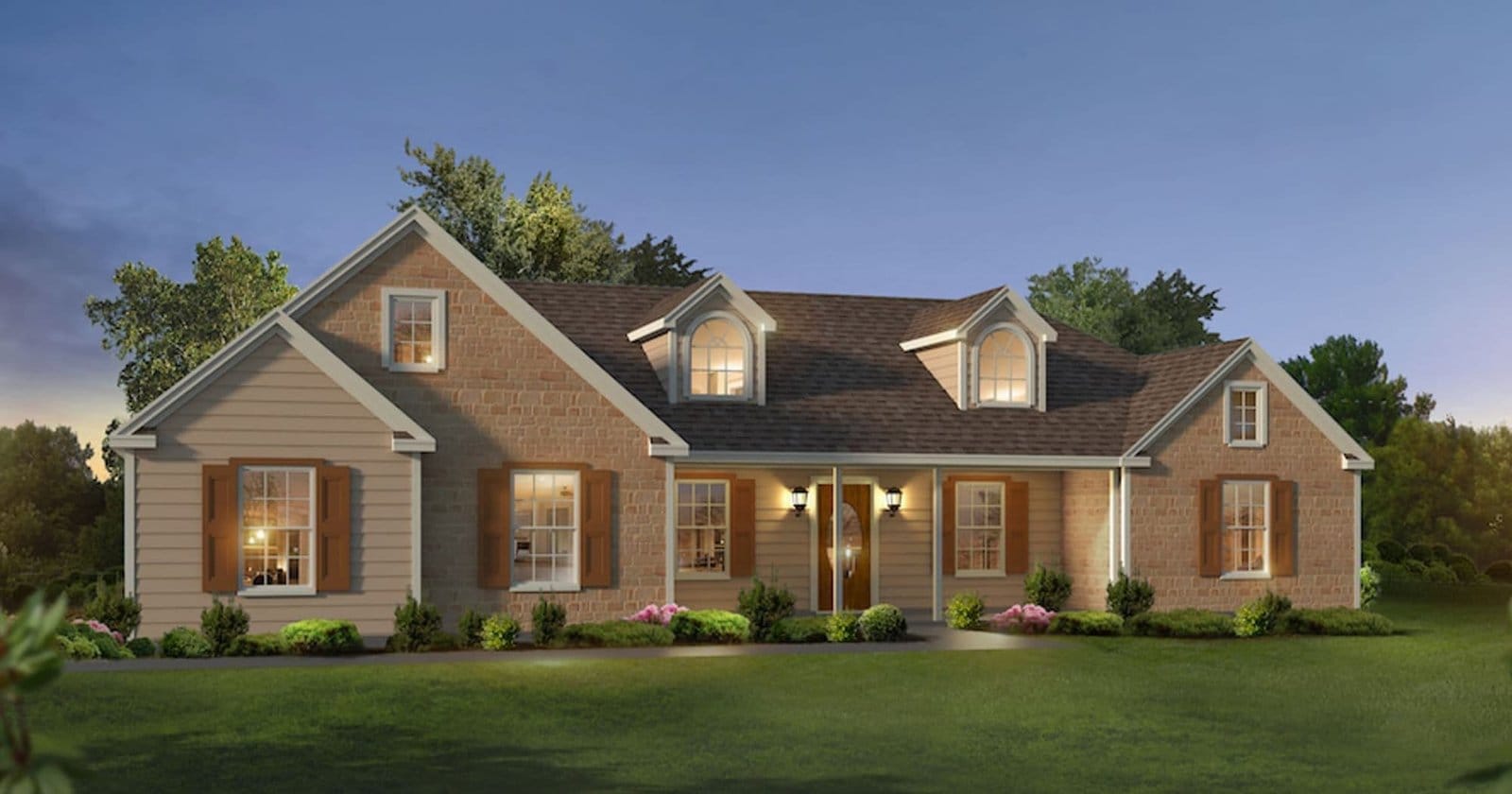 Elmwood custom home elevation - 3 Bed / 2 Bath / 1,821 Sq Ft