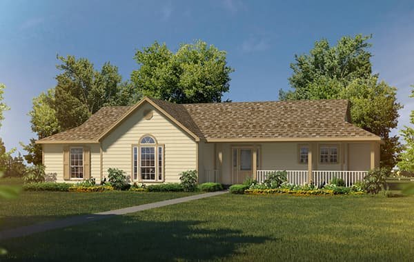 San Antonio custom home elevation - 3 Bed / 2 Bath / 1,563 Sq Ft