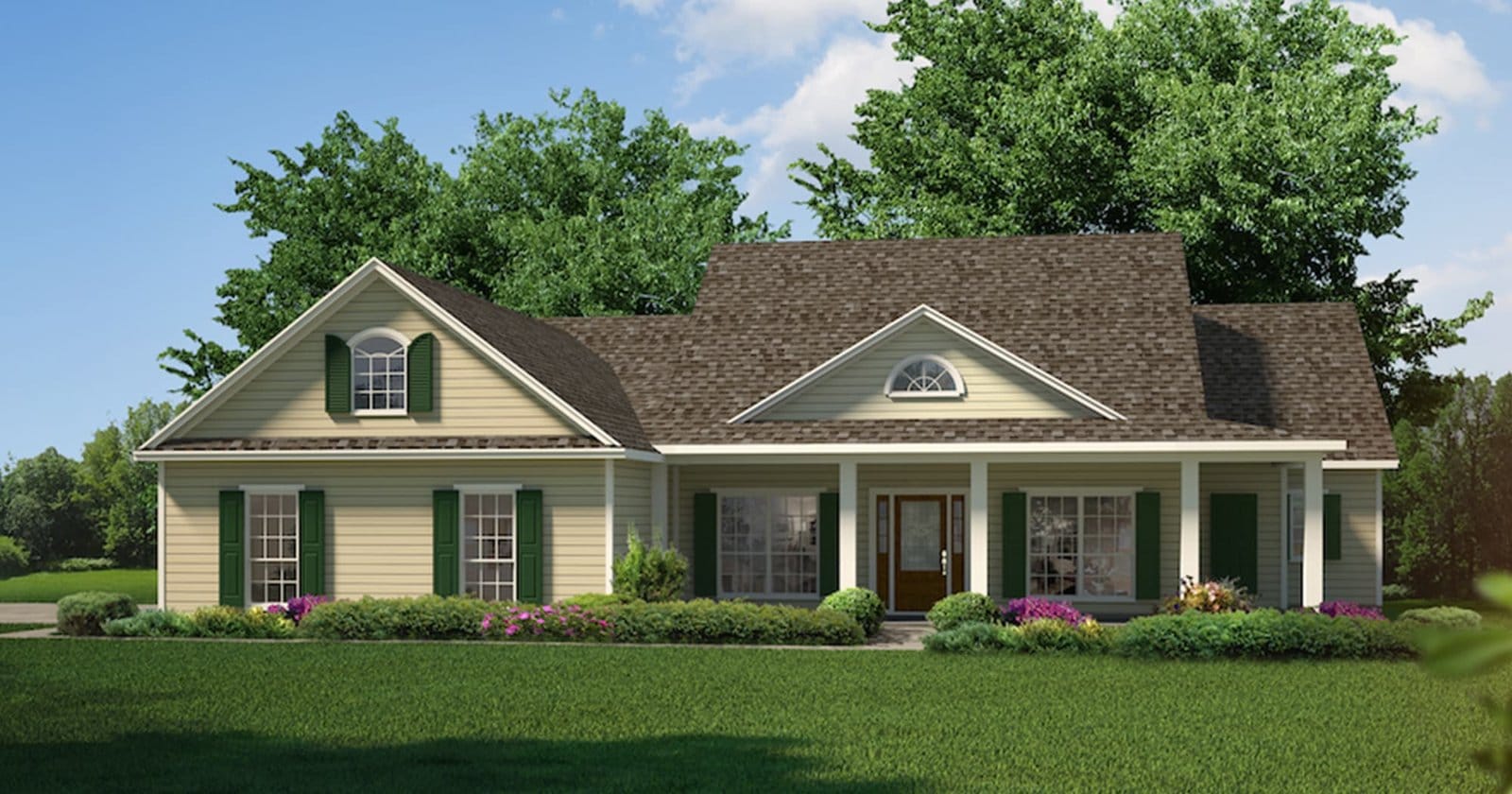 Cypress custom home elevation - 4 Bed / 2.5 Bath / 2,194 Sq Ft