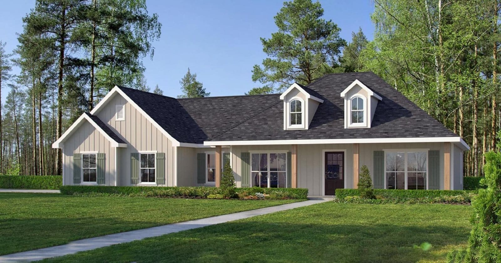 Olivia custom home elevation - 3 Bed / 2 Bath / 1,550 Sq Ft