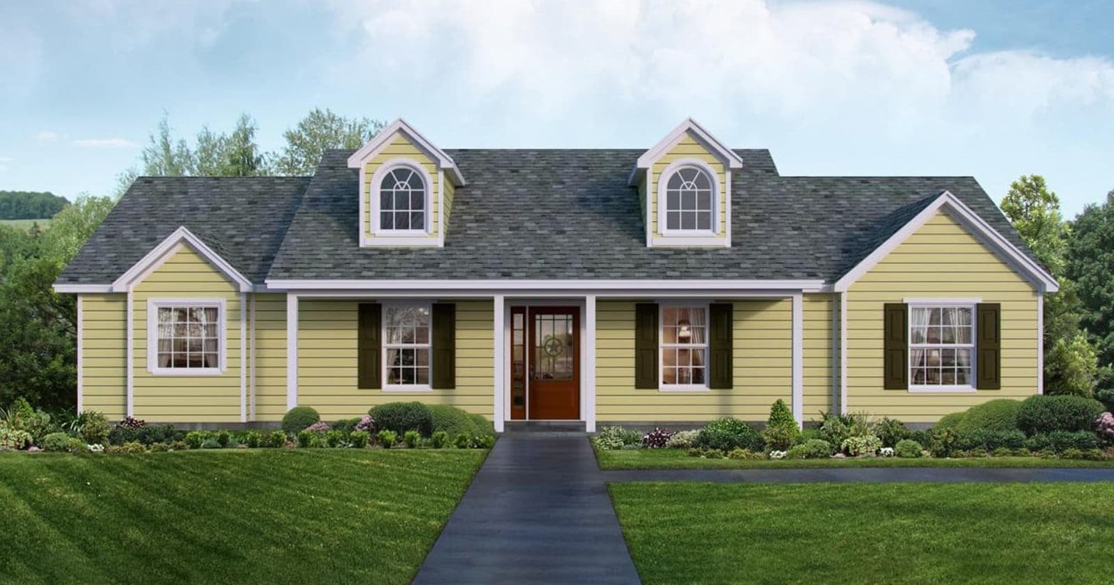 Summerwood custom home elevation - 3 Bed / 2 Bath / 1,755 Sq Ft